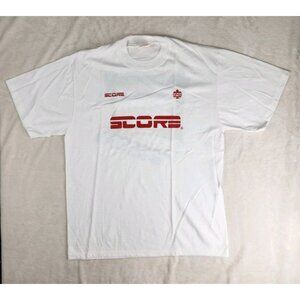 Vintage Score Canada Soccer T-Shirt Size XL White Made In Usa